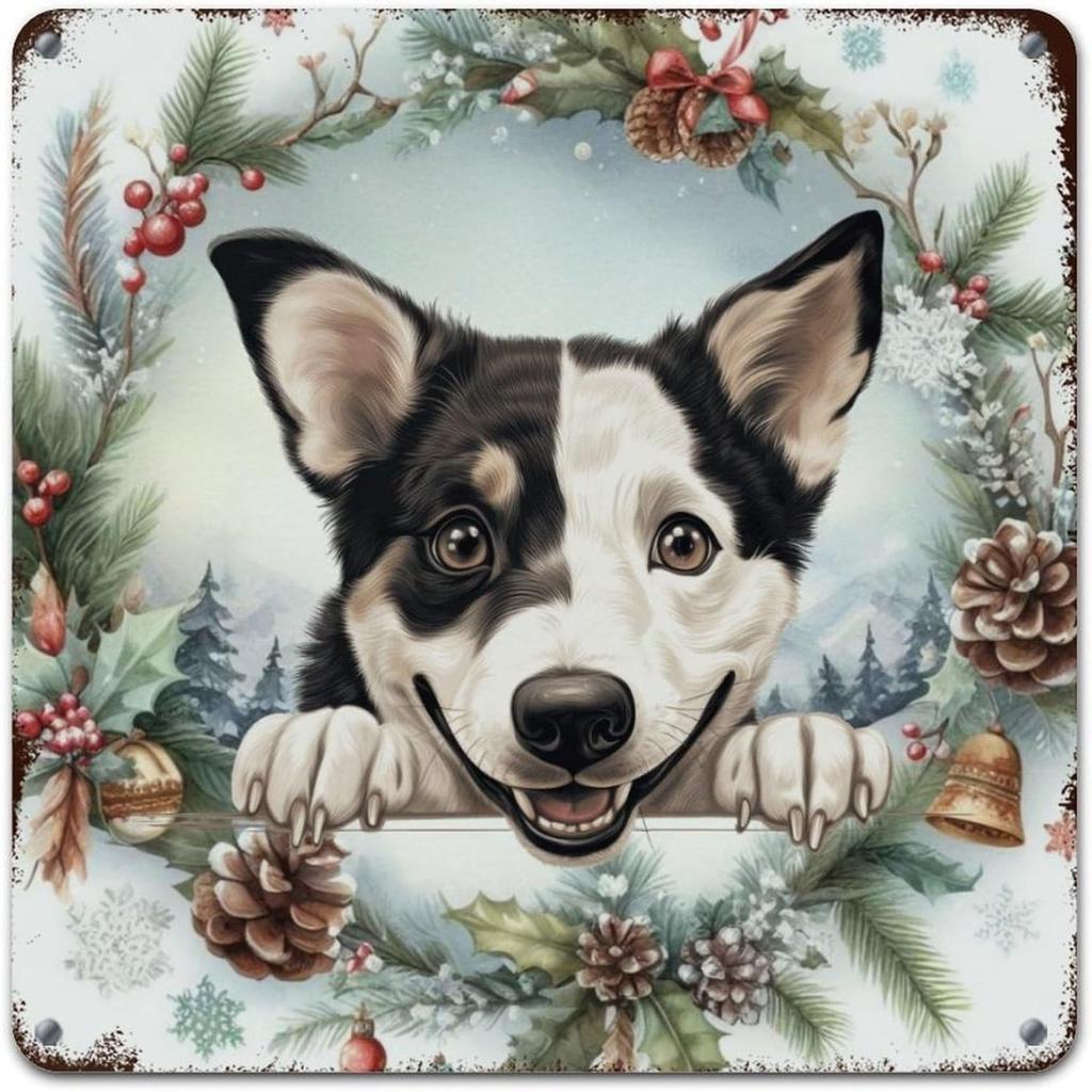 Christmas Metal Wall Art for Home Living Room Kitchen Decor