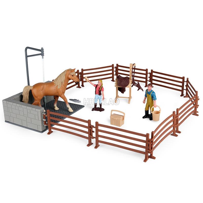 Zwierzęta Gospodarskie Model Konia Akcja Appaloosa Harvard Hanoverski Clydesdale Quarter Koń Arabski Figurki Jeździeckie Zabawki dla Dzieci