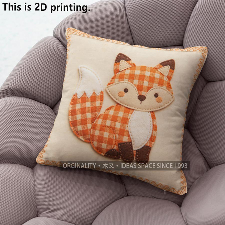 Fox Plaid Throw Pillow Covers Pattern Cushion Cover Suitable For Sofa Bedroom Car Pillow Cover
