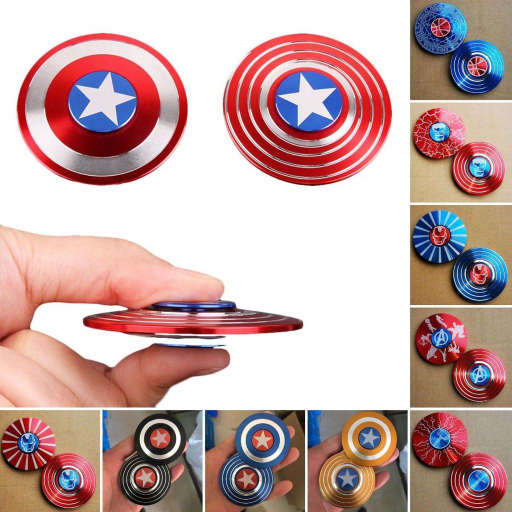 Captain Spinner American Fingertip Gyro Shield Alloy Toys Decompression