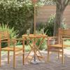 Foldable Garden Table Ø60x75 Cm Solid Eucalyptus Wood