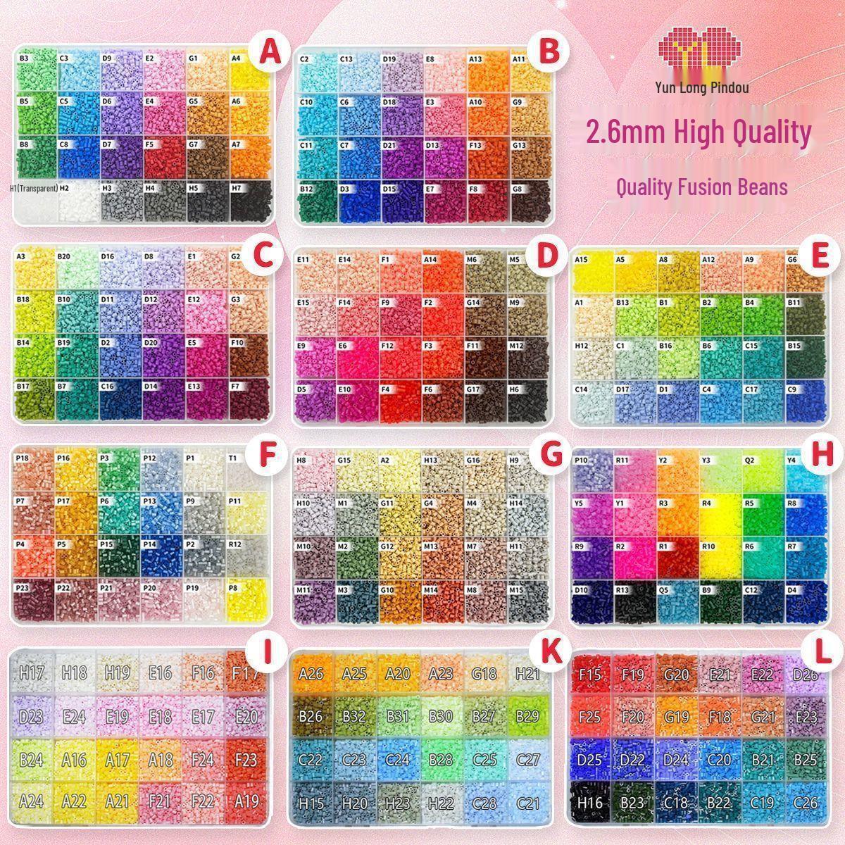 2.6mm Fusion Yellow Bean DIY 3D Handmade Puzzle Toy - High Quality Practice Beans: 500 Mixed Pieces/Bag