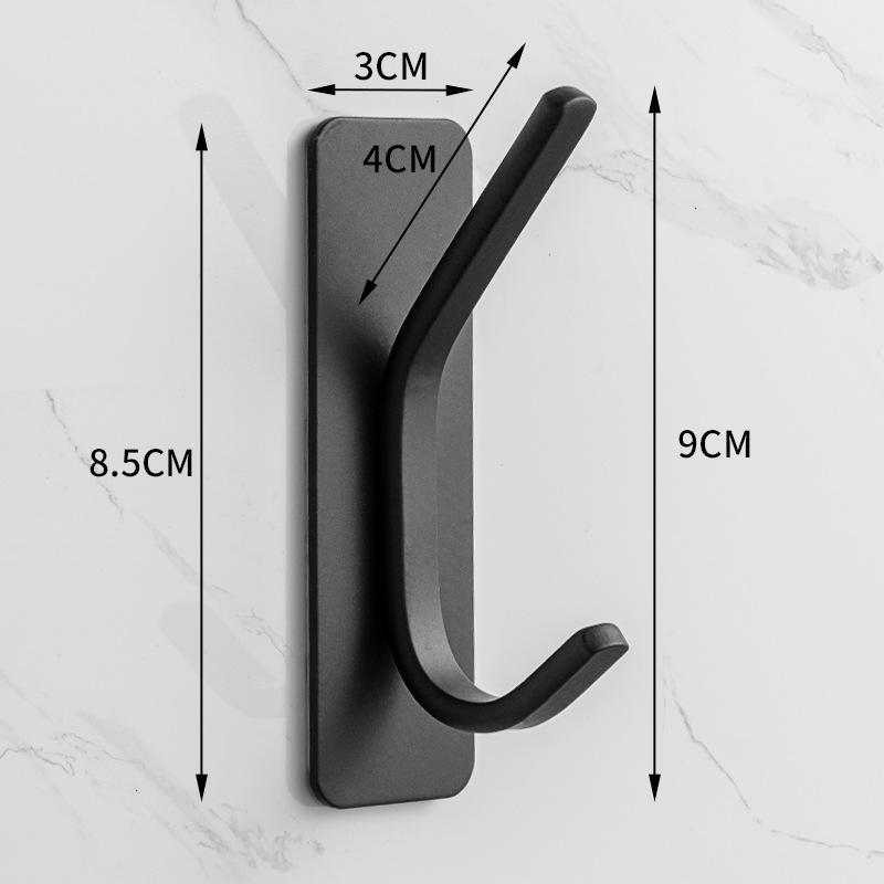 Traceless 304 Stainless Steel Adhesive Hook for Bathroom & Kitchen
