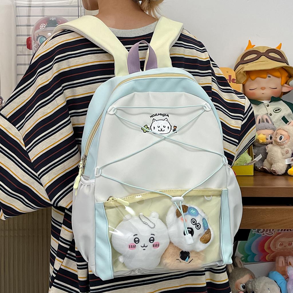 Schoolbag Japanese schoolbag male college student large capacity high school junior high school student travel backpack female ins trendy cool 