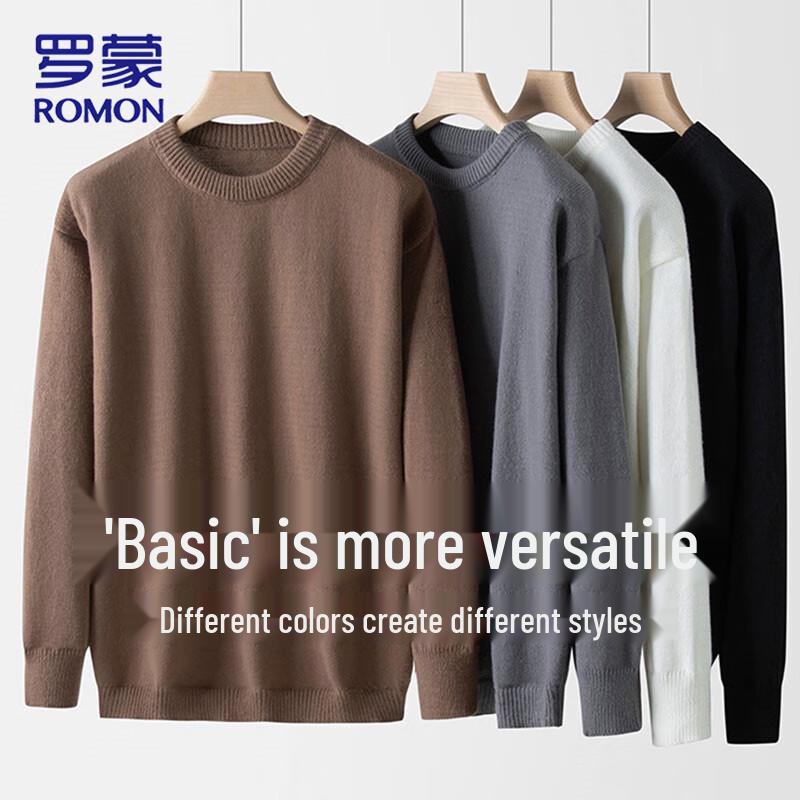 ROMON Men's Basic Pullover Knit Sweater