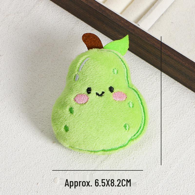Cartoon Fruit Plush Brooch Pendant - DIY Accessory & Decoration