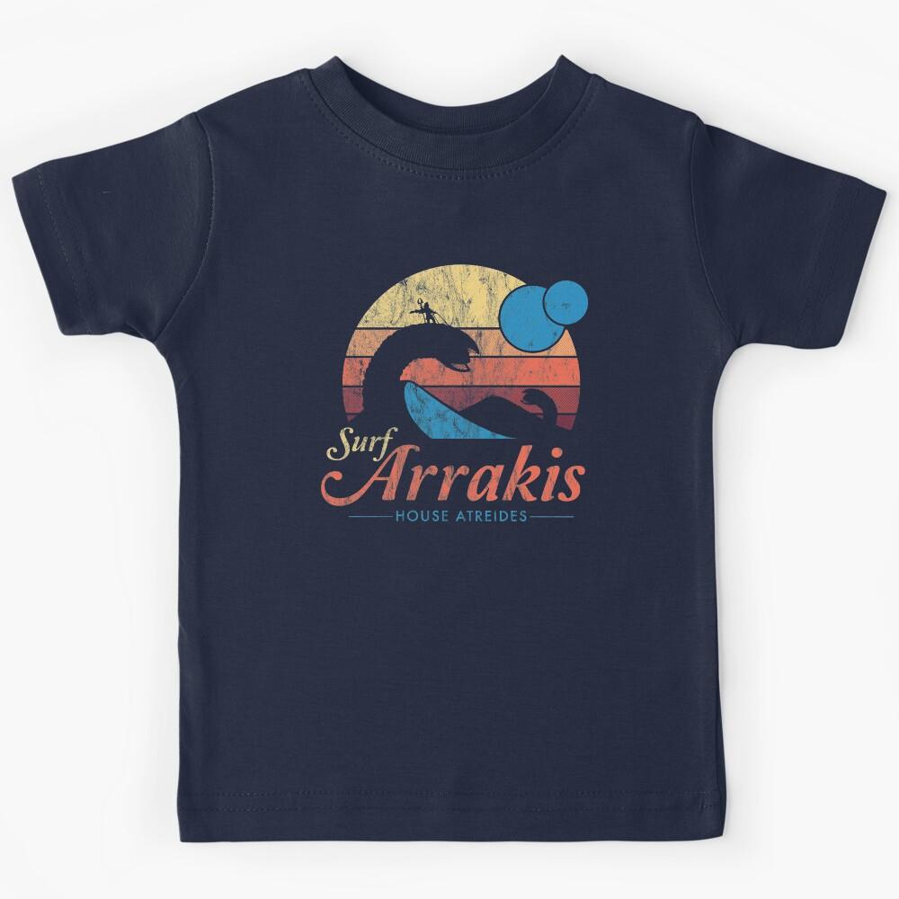 Visit Arrakis - Vintage Distressed Surf - Dune - Sci Fi Kids T-Shirt 110