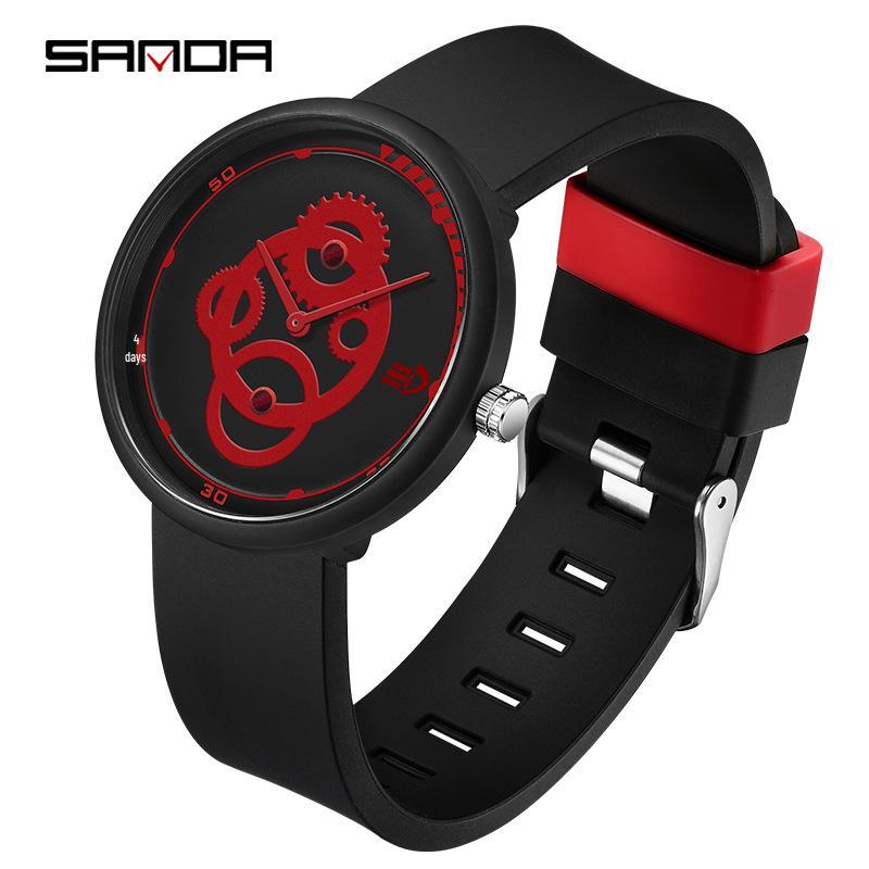 SANDA Waterproof Quartz Wristwatch - Simple, Lightweight, Versatile, Korean-Style for Students, Men, Women, and Children.