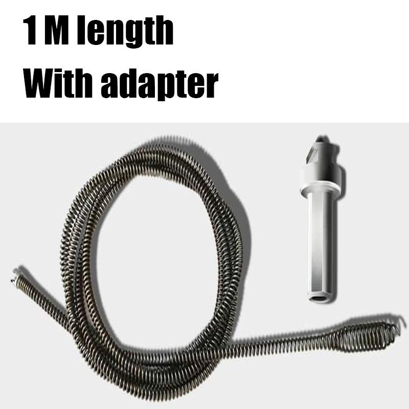 

Toilet Clog Remover Spring Pipe Dredging Tools Sewer Sinks Drain Cleaner Electric Drill Unblocking Spring Bathroom Accessories 1M