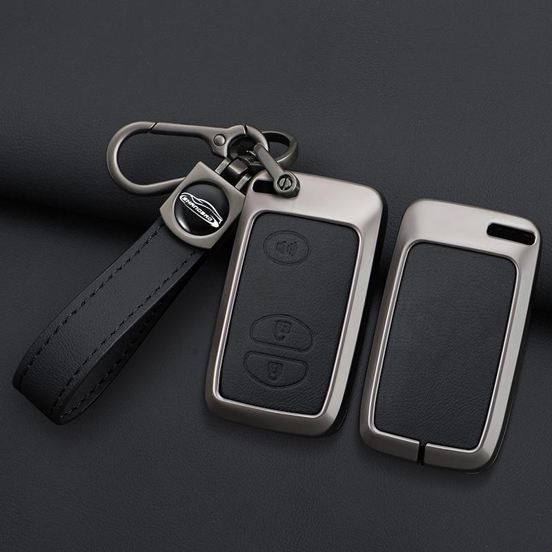 Zinc Alloy Leather Car Key Case Shell Cover for Toyota Prius 30 Alpha Aqua Land Cruiser Auris for Lexus LC 200 2012 - 2014 Parts