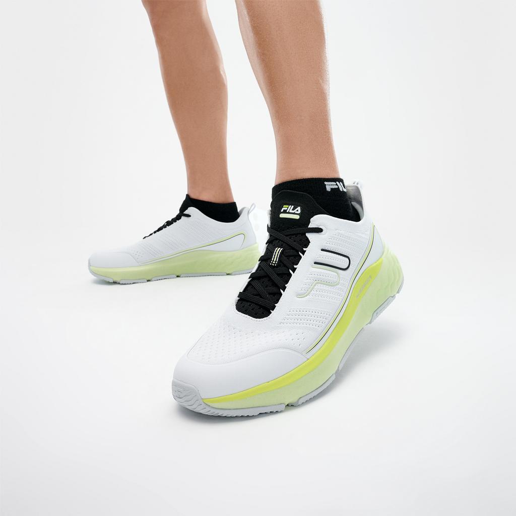 New FILA MIND 7 Shock Absorbers With Slip Resistant And Abrasion Resistant Properties Low Top Running Shoes Men's White A12M421804FWT