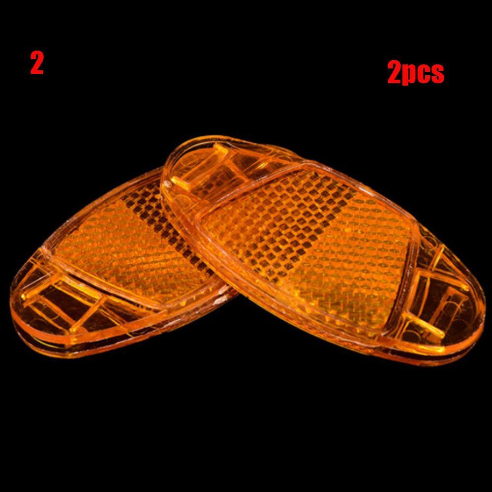 2pcs Plastic Flashing Cycling Lights Bicycle Reflect Accessories Wheel Rim Reflective Safety Warning Light Bike Spoke Reflector