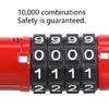 Durability Bike Lock Rusts Resistant Bicycles Lock Multifunction 4 Digits Lock for Bicycles Electric Bike
