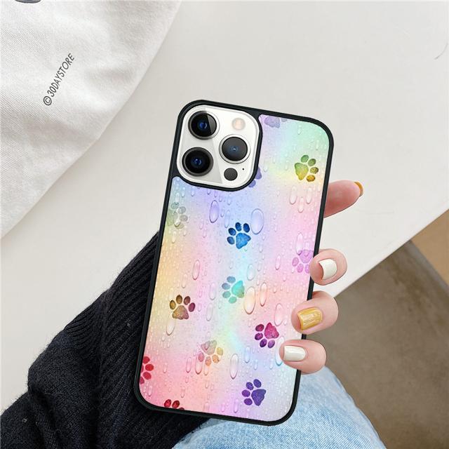Paws Paw Pattern Cute Dog Cat Phone Case Cover For iPhone 17 Air 15 16 Pro Max 14 13 12 11 Pro Max Plus Coque