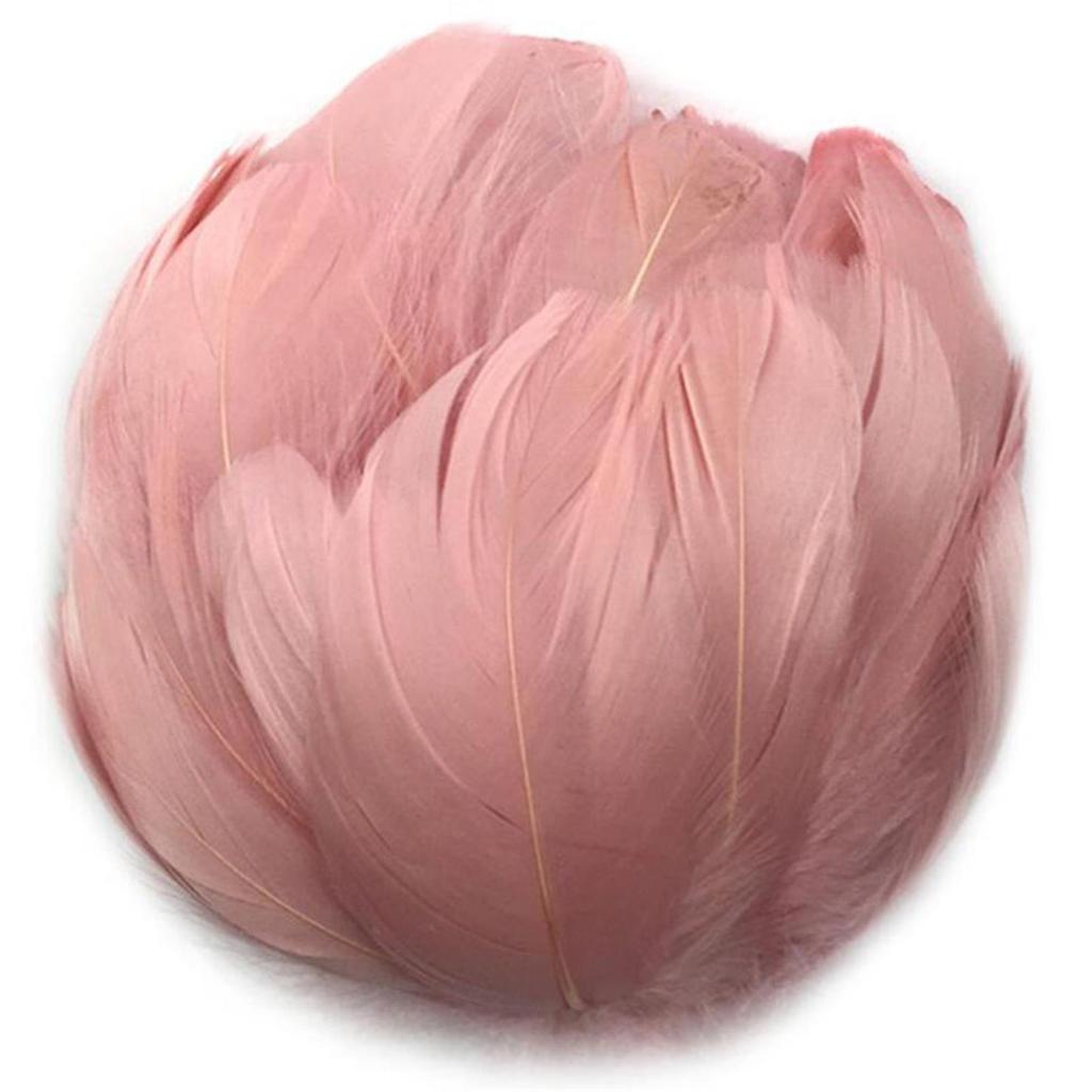 100 Stück 8-12 cm Mittelschwebende Gänsefeder Naturfarbige Feder für Hochzeitsfeier Kleidungsdekoration DIY Bastelfedern