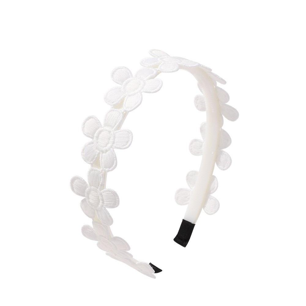 1PCS Fashion Solid Embroidery Girls Flower Headband Birthday Wedding Party Boho Boho Sunflower Hair Hoop Party Hair Accessories