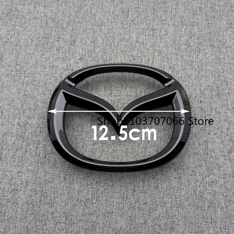 Car Front Trunk Bright black Emblem for Mazda 2 Mazda2 3D Body Replaced Sticker Rear Tail Refitting Decoration Logo Hood Badge JYE3