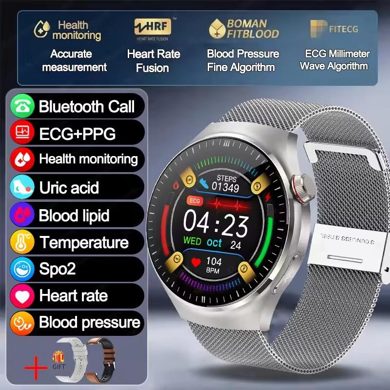 2026 Neue klinische Smartwatch mit EKG+PPG und Körper-Mikroüberwachung, Mikro-Untersuchung, Herzfrequenz, Smartwatch für Android & iOS, Damen