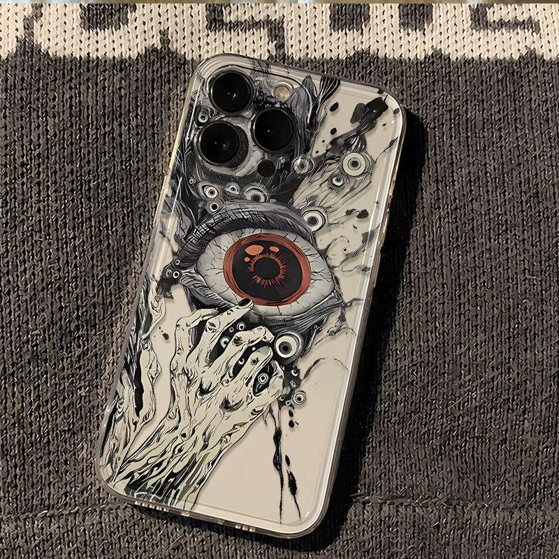 Cthulhu Eyeball Soft Shell Case for Apple 13-17/Pro Max