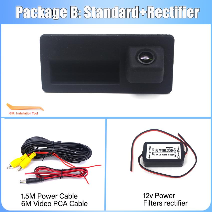 CCD HD Fisheye Rear View Camera For Volkswagen Sharan Golf plus 2008~2019 Car Trunk Handle Reverse Parking Monitor Accessories