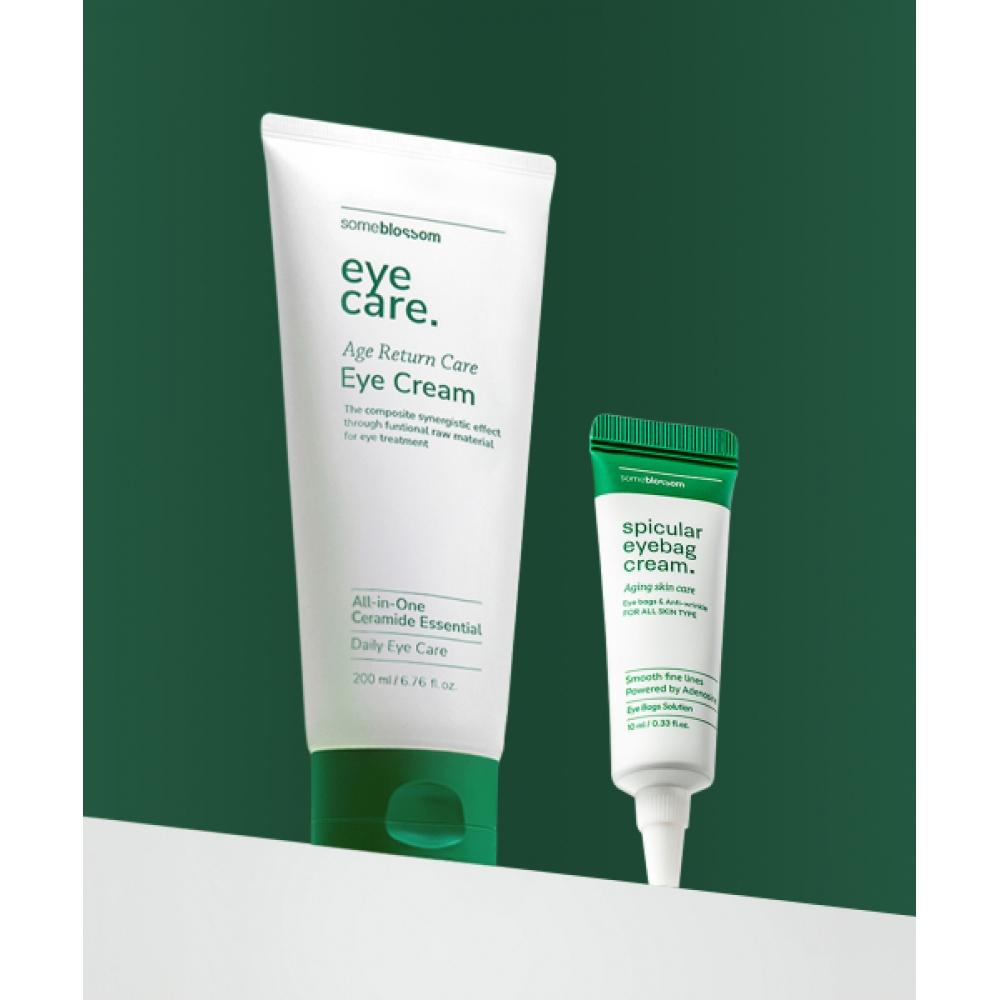Someblossom [set Of 2] Specular Eye Bag Cream 10ml+large Capacity Eye Cream 200ml NONE