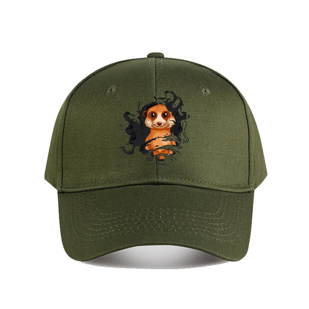 Surrealer Erdmännchen Kunst Grafik Baseballkappe Mode Outdoor Sport Sonnenhut Unisex Snapback Kappe Damen