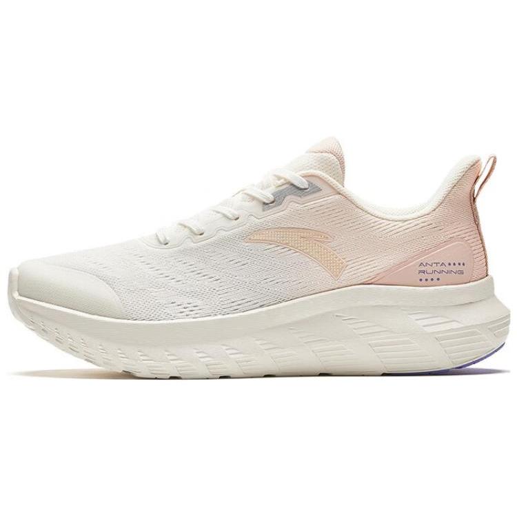 New Anta Light Cloud Cushioning Slip Resistant Low Top Running Shoes Women's White 122345530-1