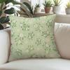 Vintage Sage Green Floral Ditsy  Square Jacquard Pillow Cover for Sofa Office Waist Cushion Cover Home Decorative Pillowcase