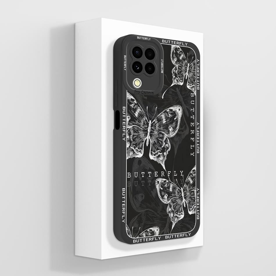 For Samsung M22 M32 A22 4G Case Cute Panda Soft Liquid Silicone Phone Back Cover For Galaxy M 22 32 A 22 Funda Camera Protectors