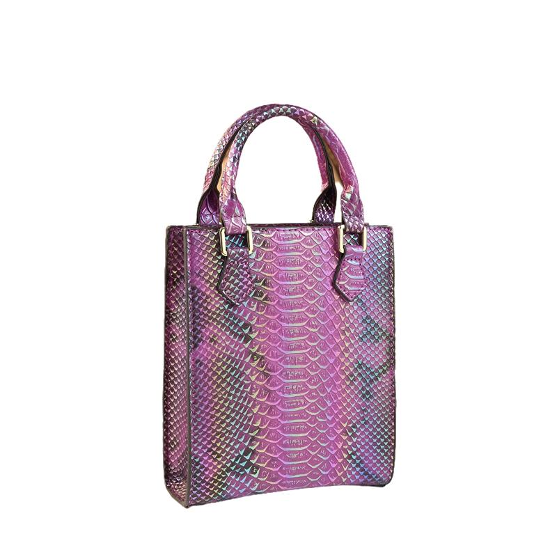 Fashion Snake Pattern Leather Women Handbag Small Versatile Mom Crossbody Bag 2025 New Shoulder Messenger Bags