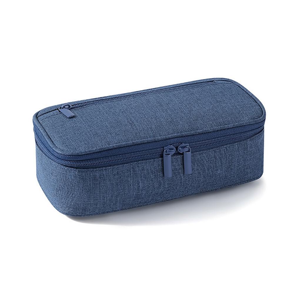 Portable Two-layer Large Capacity Pencil Bag Boy Canvas Pen Case School Office Supplies Storage Bag Office Stationery Bag Gift