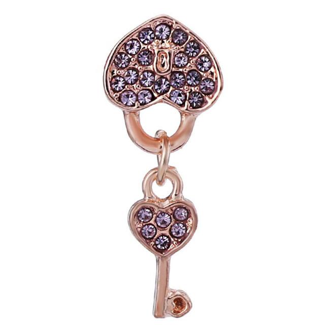 2pcs /Lot 45 Styles Key &Lock Sparkling Beads Charm Pendant Fit Diy Original Bracelets Necklaces For Women Men Jewelry Making