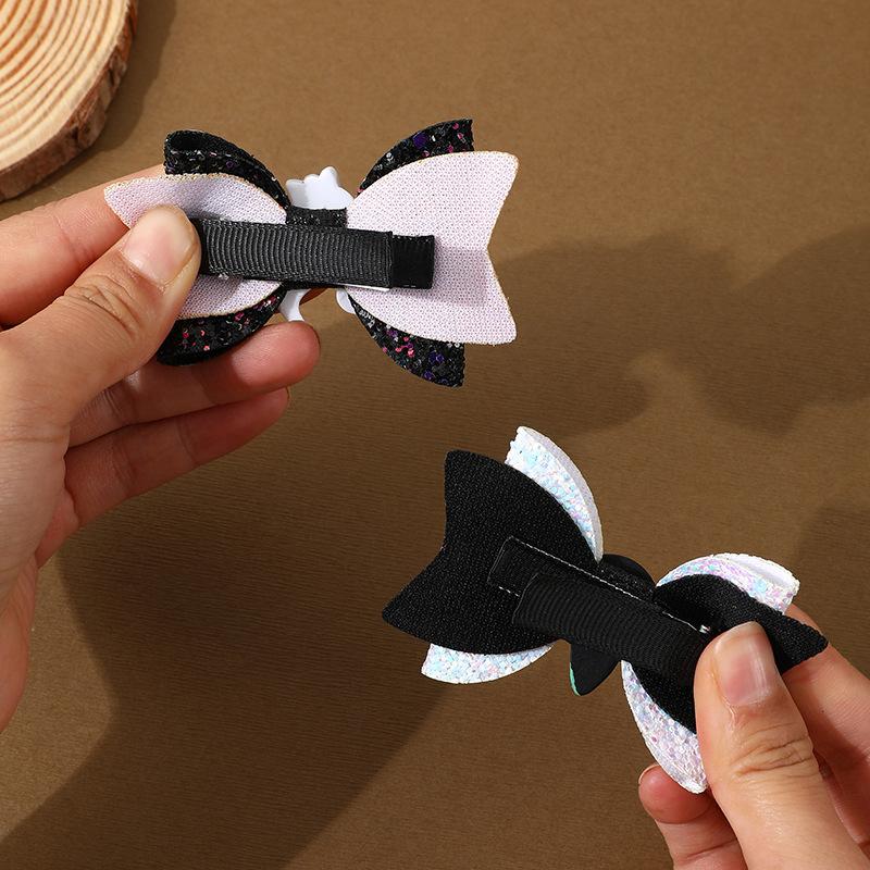 New Halloween Hair Clips Ghost Party Bow Hairpin Spooky Hair Accessories for Costume Festive Decorations