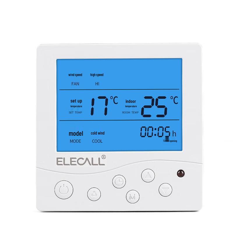 ELECALL EK8802FB-Y Central AC LCD Thermostat with Remote
