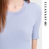 ELLASSAY Women's Slim Fit Short Sleeve Knit Top