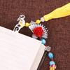 Chinese Style Vintage Classic Metal Bookmark Tassel Beads School Office Supplies
