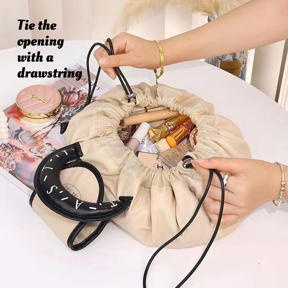 Large Capacity Travel Cosmetic Bag Portable Draw Rope Cosmetic Storage Pouch Waterproof Travel Toiletry Bags Makeup Organizer