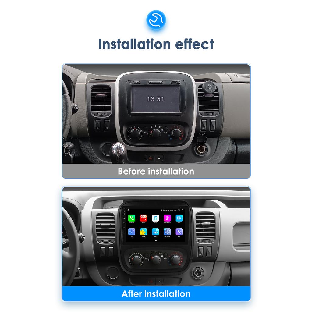 Hizpo 4G AI Hlasové Android Auto Rádio Pro Renault Trafic 3 2014-2021 Pro Opel Vivaro B 2014-2018 Carplay Auto Multimédia Inteligentní Obrazovka GPS 2din