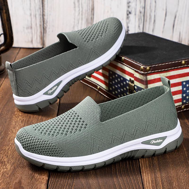 Shoes women's casual shoes large size women's shoes TEMU2025 single shoes fly-woven breathable mesh shoes soft-soled mother shoes