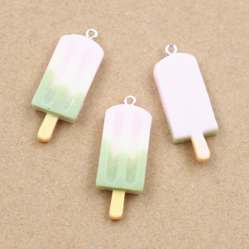 10Pcs Charms Summer Ice Cream Popsicle Ice Icicle Lolly Pendant Craft Making Findings Handmade Jewelry Diy For Earrings Necklace