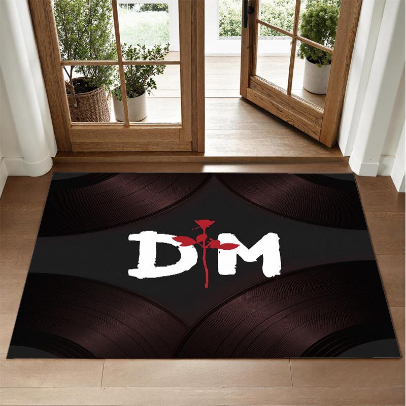 Depeche Mode Design Crystal Velvet Rug Soft Decorative Mat for Bedroom Entrance