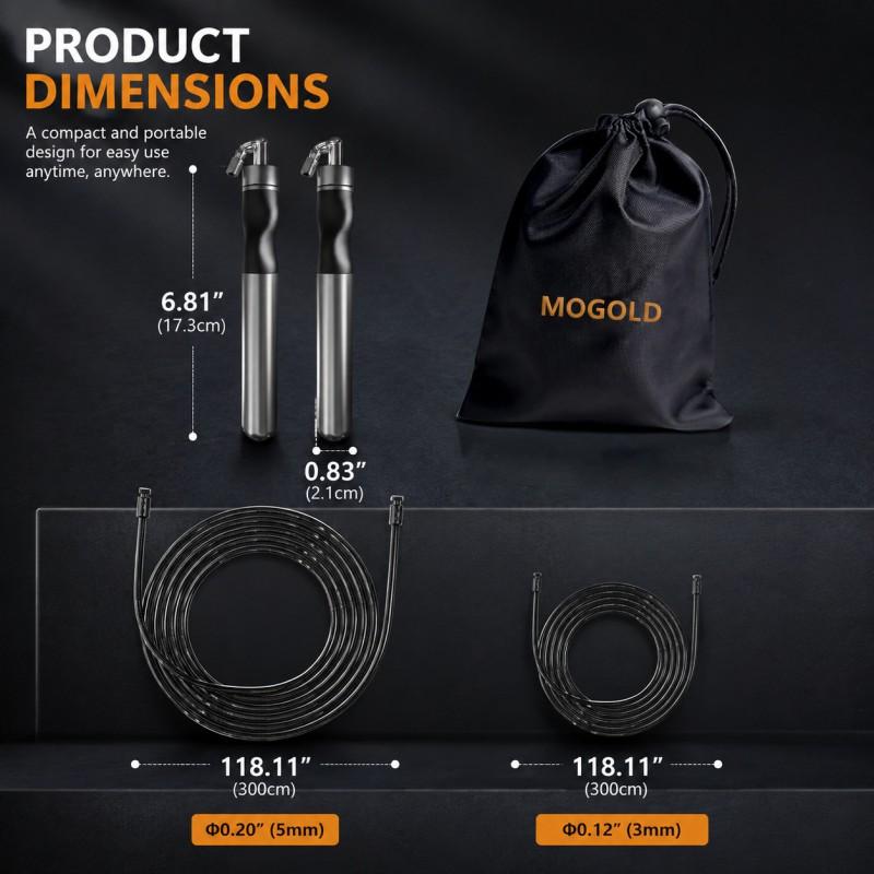 Professional Speed Jump Rope With Quick-Release Buckle Replaceable 3mm/5mm Steel Cable Silicone-Aluminum Handle Fitness