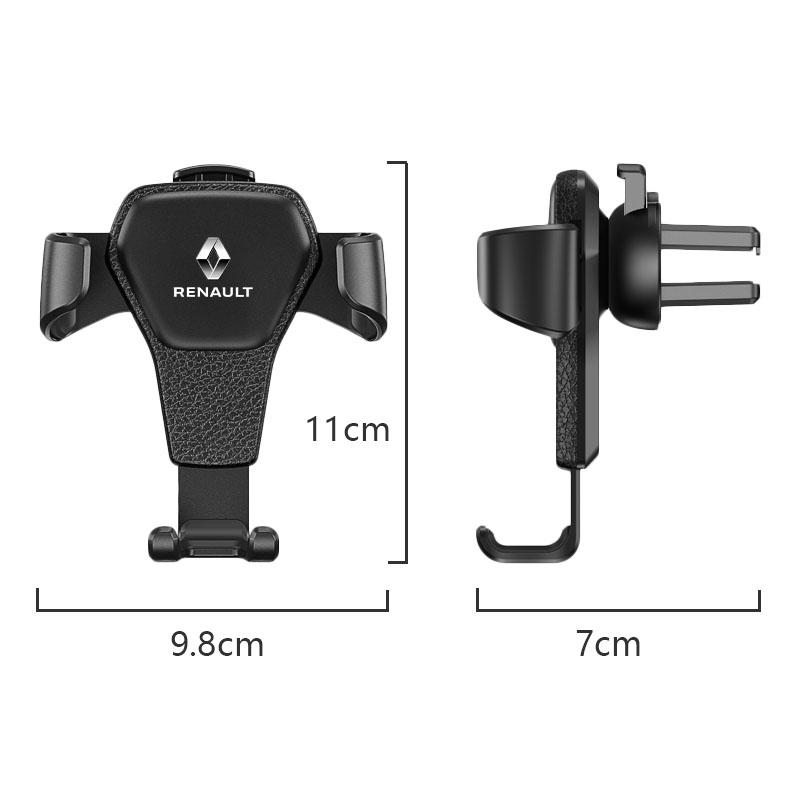 Hub Caps Gravity Car Phone Holder Air Vent GPS Stand Accessories For Renault Clio Koleos Megane Espace QM6 Kadjar Captur Scenic