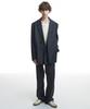 INSILENCE [Insilence X Kkst] Double Pleated Belted Wool Pants Charcoal
