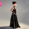Halloween children's night elf angel dress stage catwalk T-table black devil performance dress