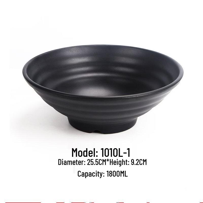Abay Black Frosted Ceramic Noodle Bowl