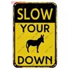 Vintage No Parking Metal Sign, Caution Metal Poster, Warning Slow Down Road Sign, Private Road, Home Decor, WY263