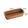 Imitation Rattan Storage Baskets Waterproof Woven For Kitchen Bathroom Desktop Snack Organizer