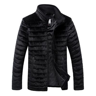 Giacca invernale da uomo Giacca imbottita in cotone Piumino da uomo Cappotti autunnali Giacche trapuntate in flanella Colletto alla coreana Capispalla