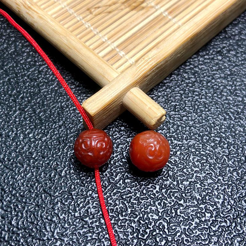 Southern Red Agate Carved Beads DIY Bracelet Accessories